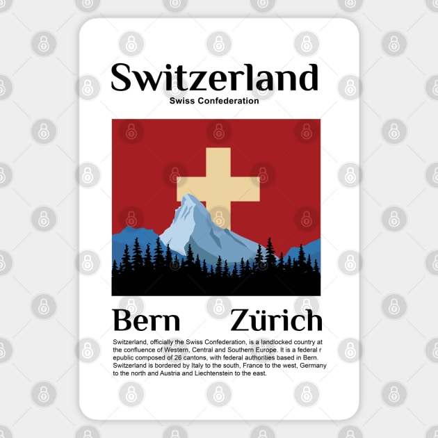 make a journey to Switzerland Magnet by KewaleeTee